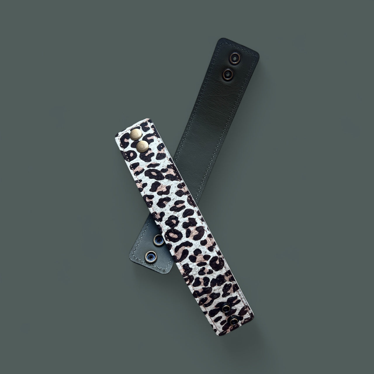 Beau Leather Two-Tone Bangle