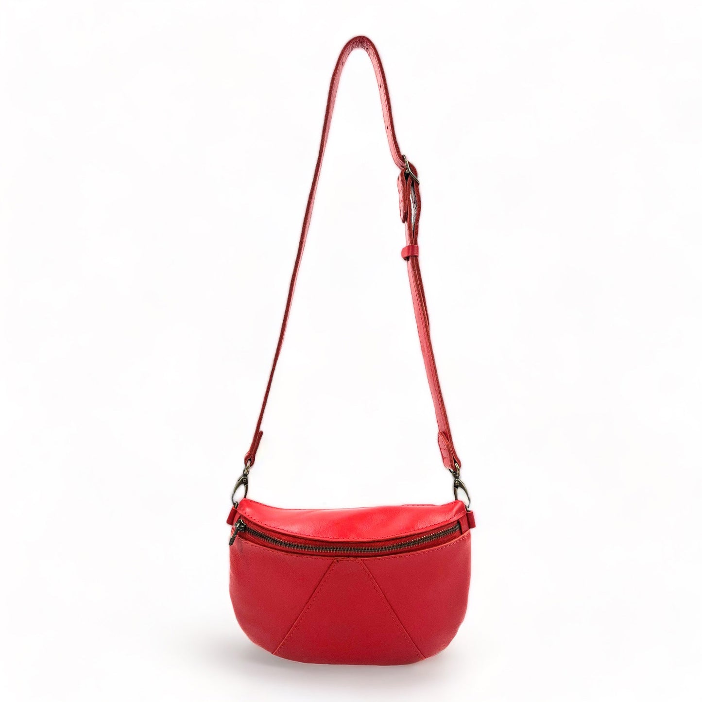 Ruby classic leather adjustable moon-bag crossbody - MINOR FLAW