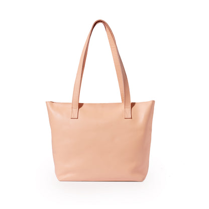 Emmy unlined Leather Tote with Zip - MINOR FLAW