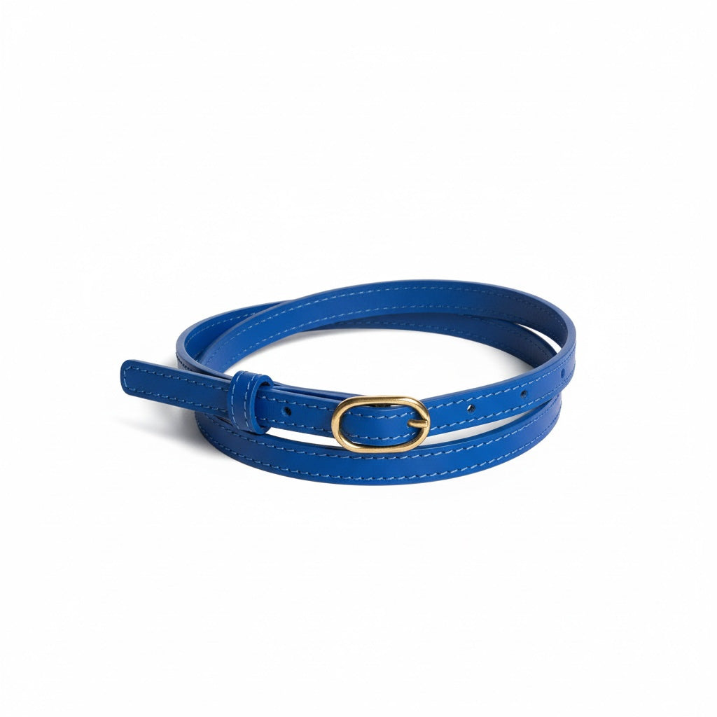 Oval Skinny Sis Leather Boyfriend Jeans Belt