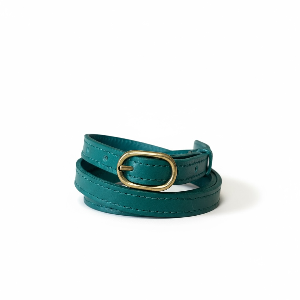 Oval Skinny Sis Leather Boyfriend Jeans Belt