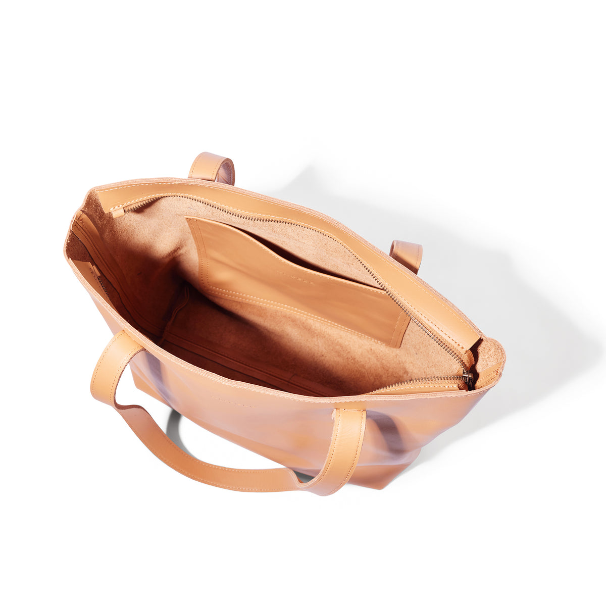 Emmy unlined Leather Tote with Zip - MINOR FLAW