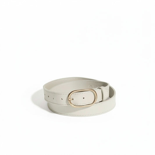 Oval Big Sis Leather Boyfriend Jeans Belt - MINOR FLAW