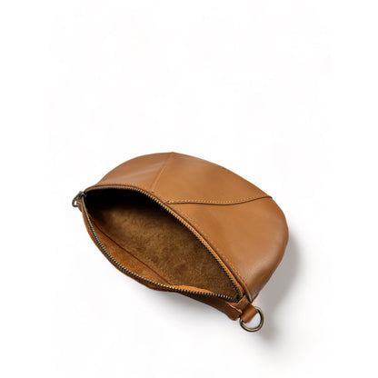 Ruby Classic leather adjustable moon-bag crossbody