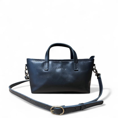 Zeta Mini leather crossbody tote