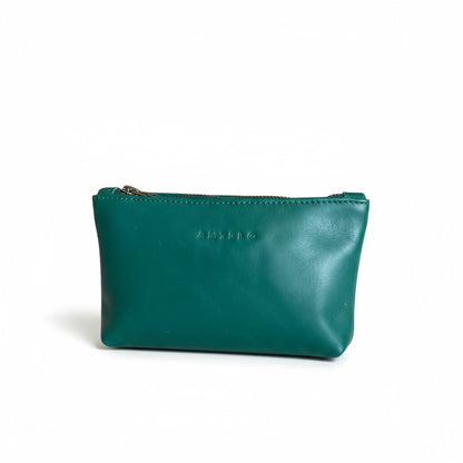 Norris leather zip pouch