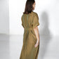 Golden Sunset Shimmer Shirt Dress