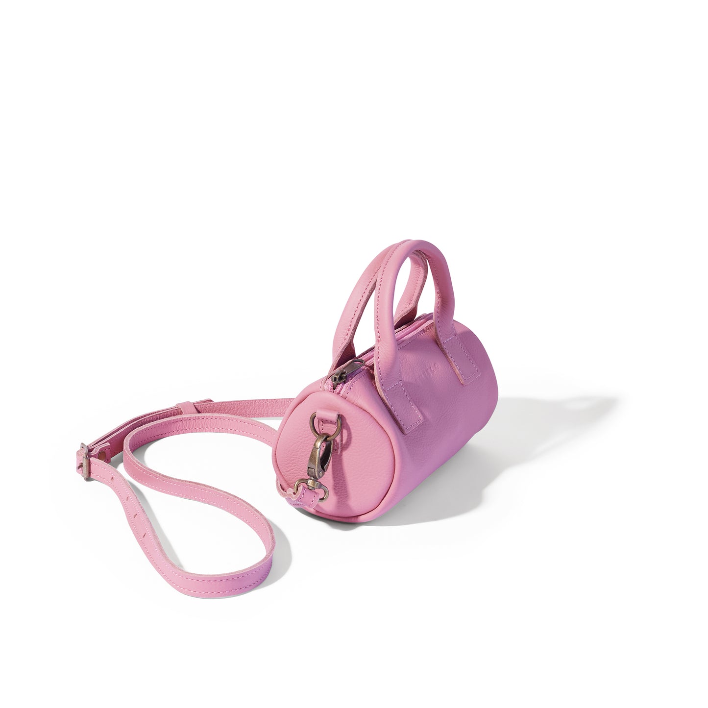 Indo leather mini barrel crossbody