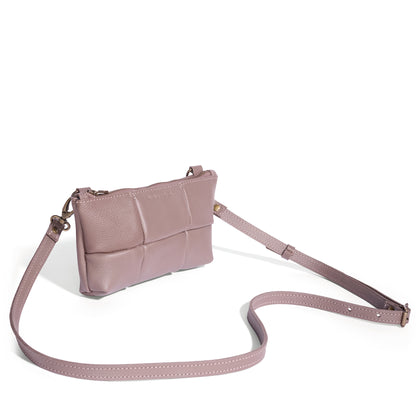Anouk Checkered Leather Crossbody Clutch
