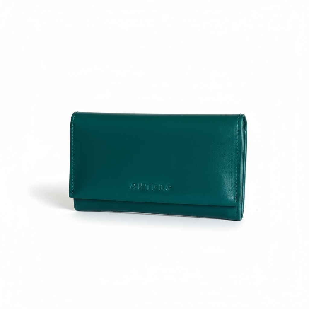 Evie Three-Quarter Leather Trifold Wallet