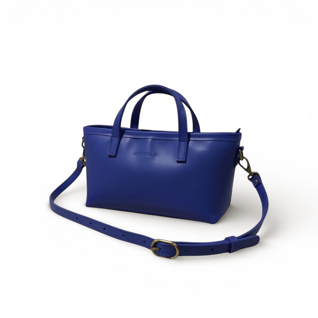 Zeta Mini leather crossbody tote