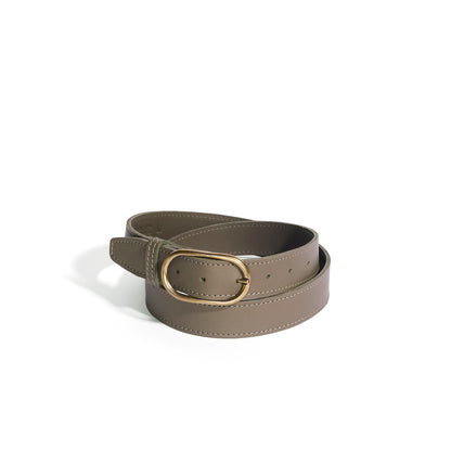 Oval Big Sis Leather Boyfriend Jeans Belt