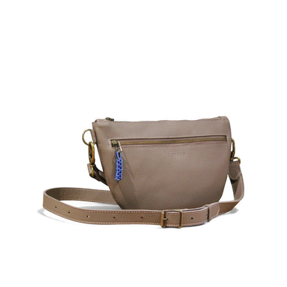 Ayla adjustable half-moon leather crossbody