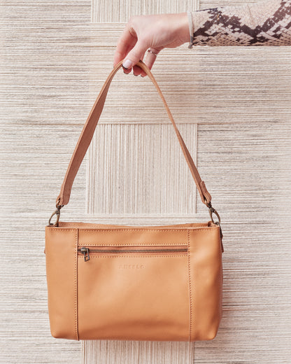 Margo Leather Crossbody + Shoulder Strap