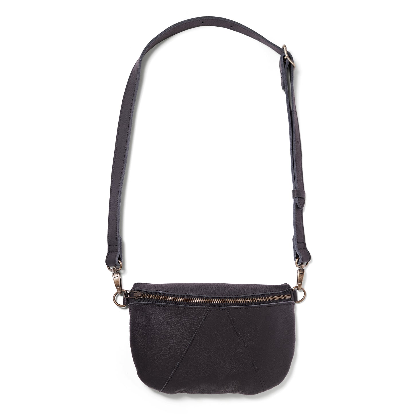 Ruby Classic leather adjustable moon-bag crossbody