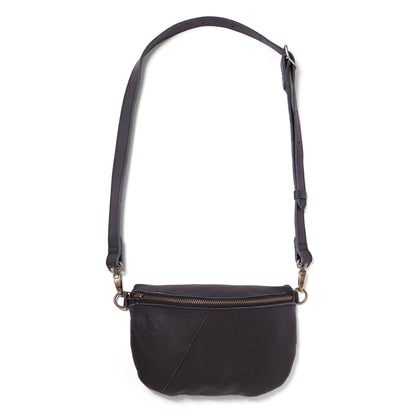 Ruby Classic leather adjustable moon-bag crossbody