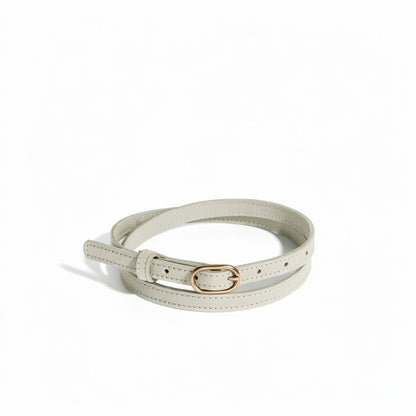 Oval Skinny Sis Leather Boyfriend Jeans Belt