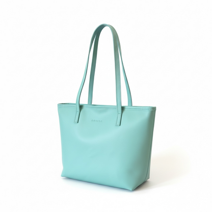 Mezzo Lined Leather Tote with Zip