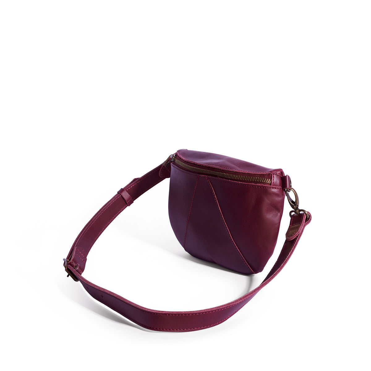Ruby classic leather adjustable moon-bag crossbody - MINOR FLAW