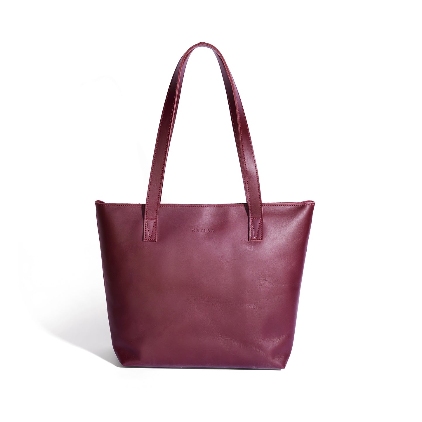 Emmy unlined Leather Tote with Zip - END OF SEASON