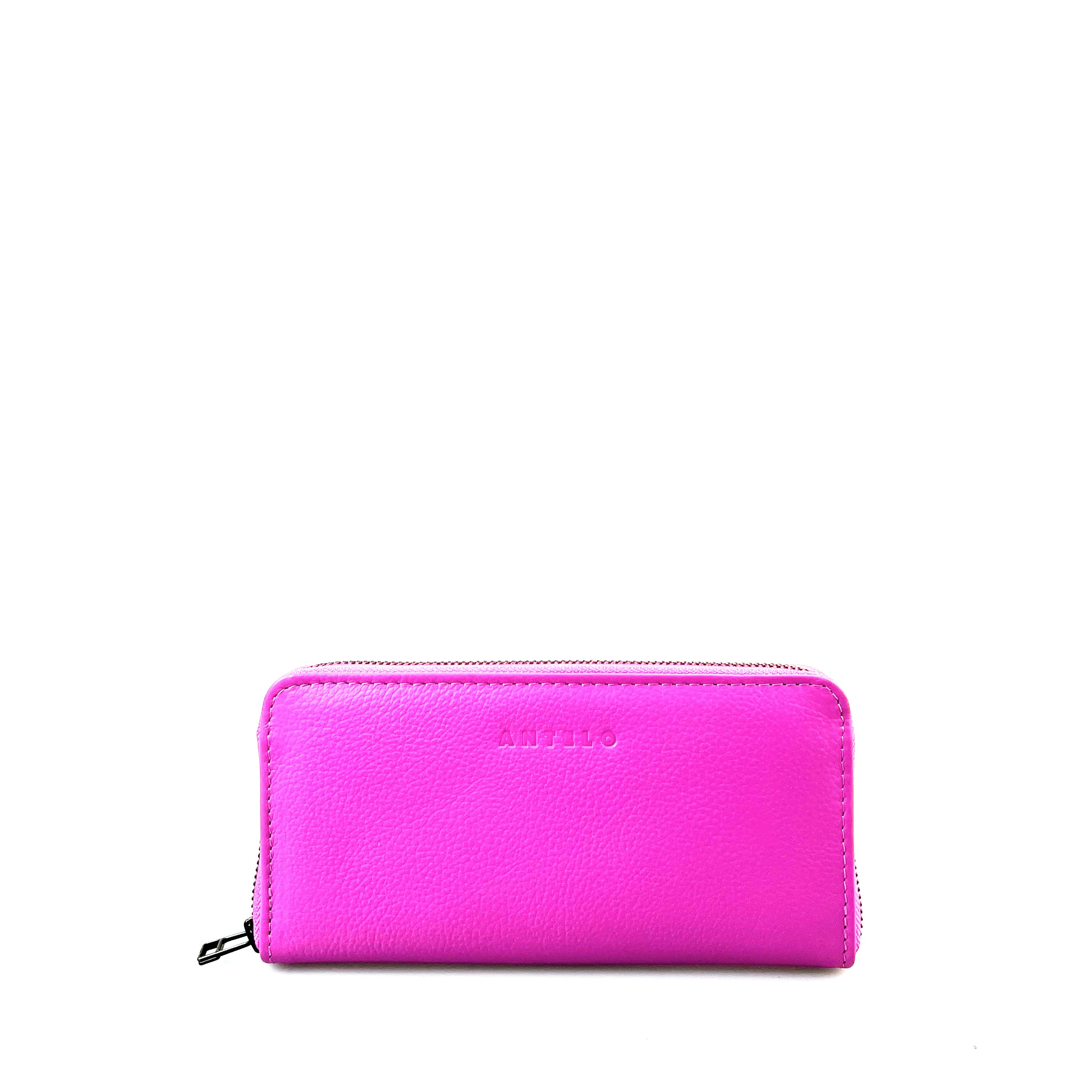 Hayley Pebble leather zip-round wallet - Purple Orchid – Antelo