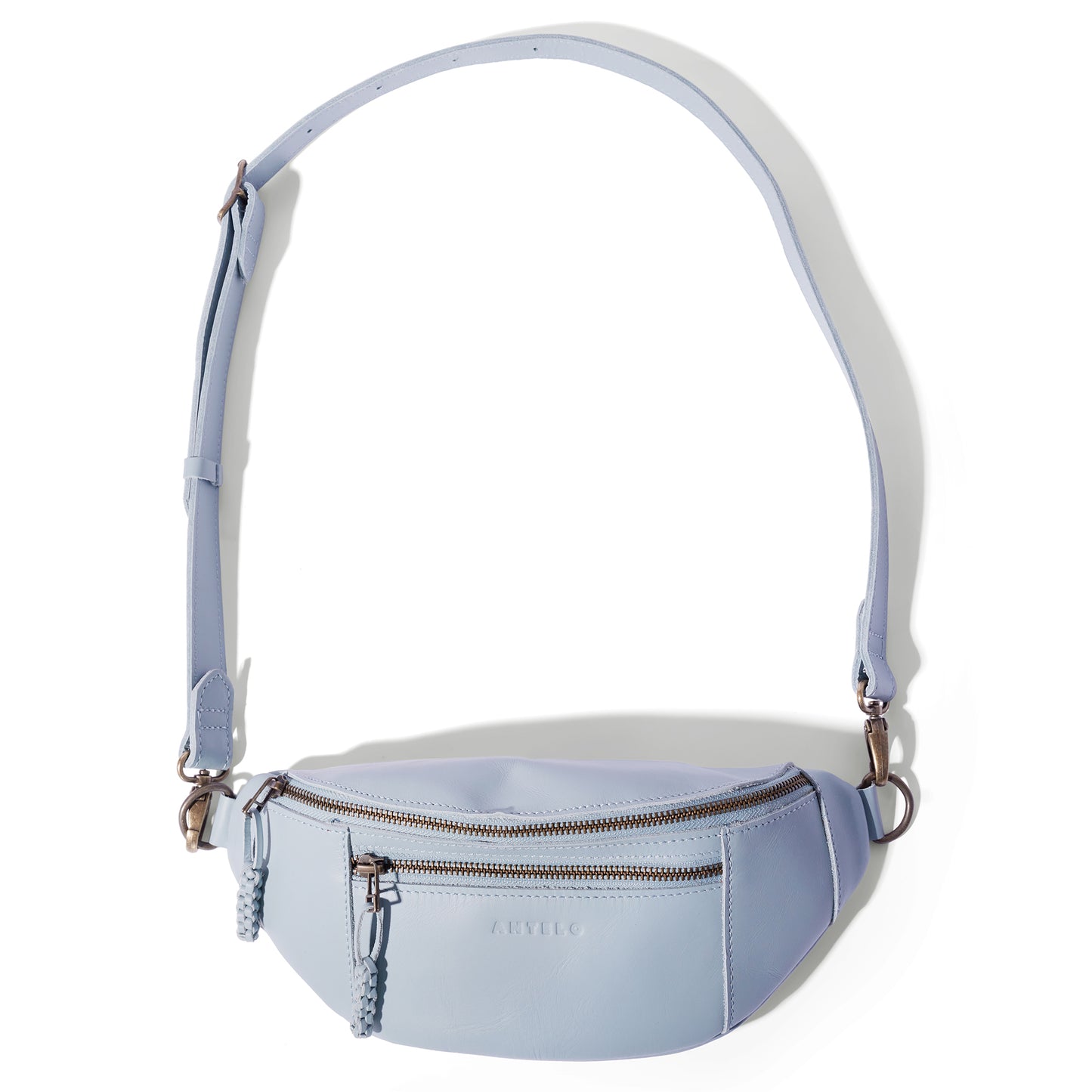 River adjustable leather moon-bag