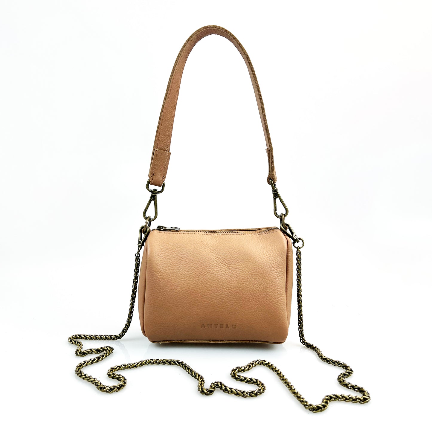 Miley Leather Micro Duffel with Chain Sling