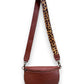 Ruby Eclipse leather crossbody with Wild leather strap