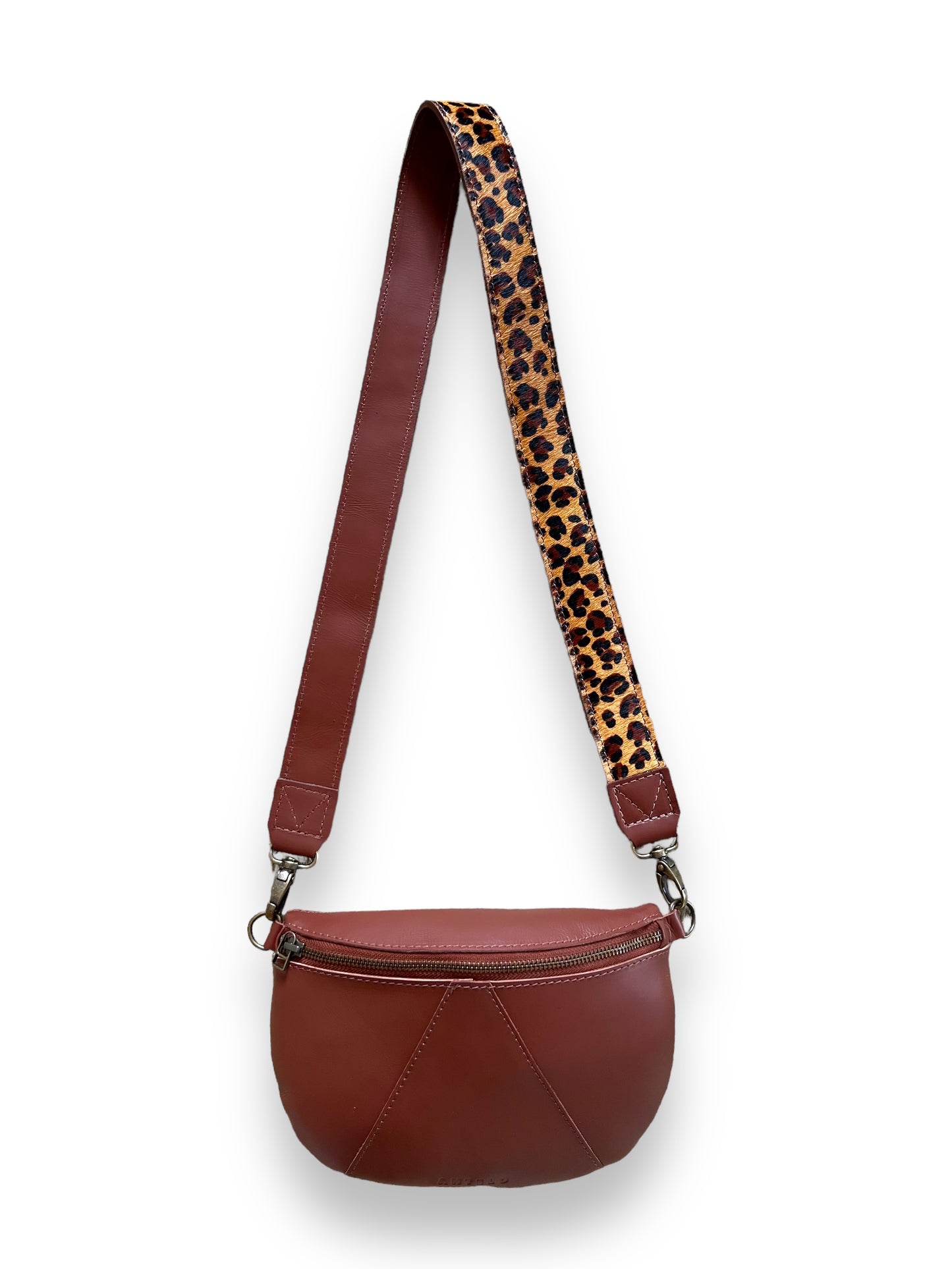 Ruby Eclipse leather crossbody with Wild leather strap