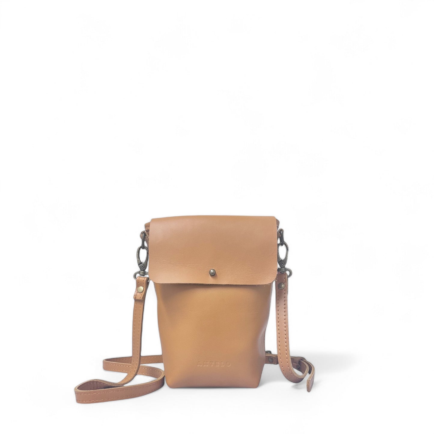 Suede Mini Phone Crossbody with Flap Closure