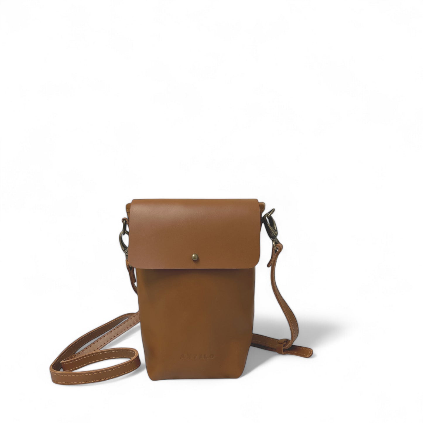 Suede Mini Phone Crossbody with Flap Closure