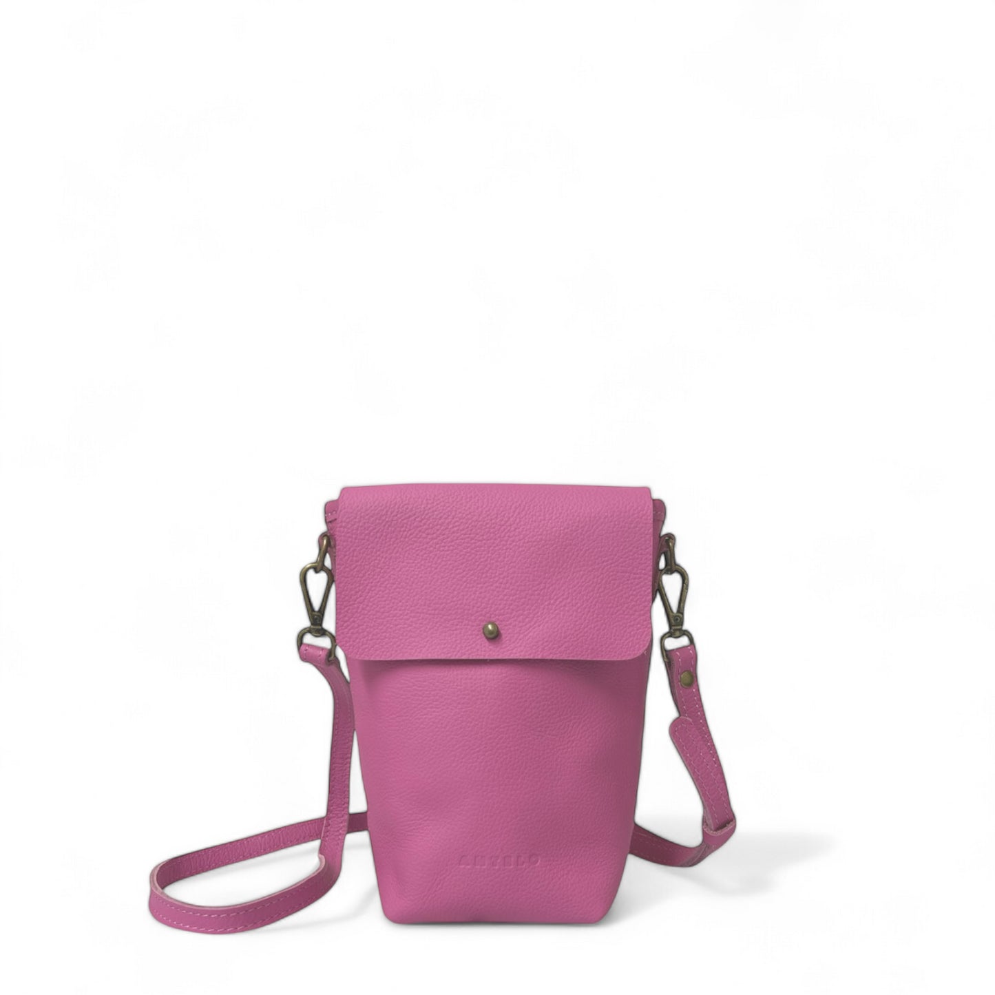 Suede Mini Phone Crossbody with Flap Closure