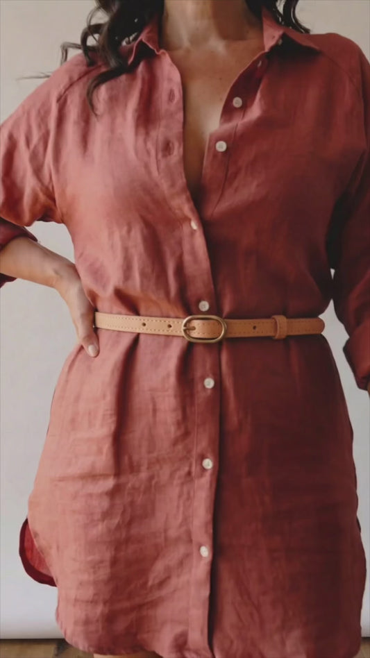 Oval Skinny Sis Leather Boyfriend Jeans Belt - END OF SEASON