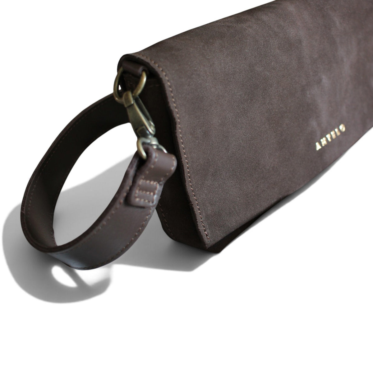 Freya East-West leather shoulder bag