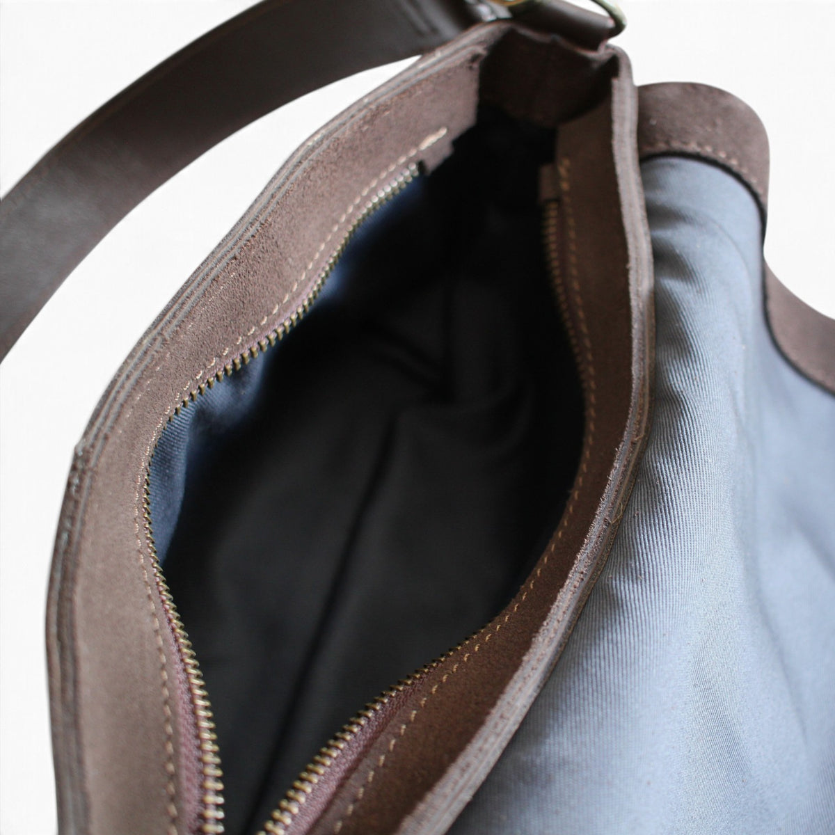 Freya East-West leather shoulder bag