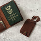 Miles leather luggage tag