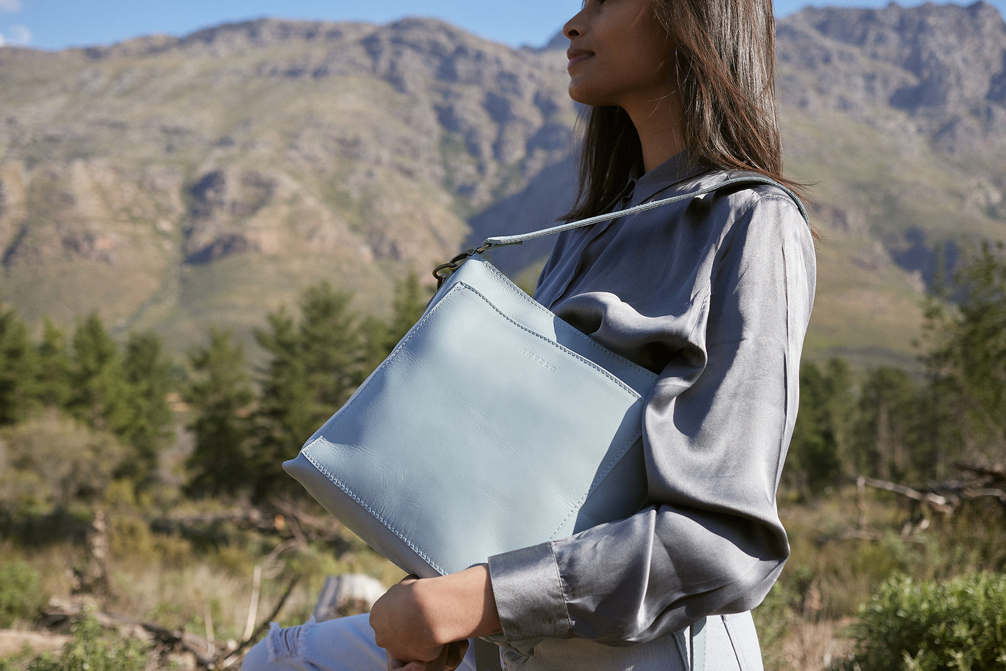 Josie Prism Leather Shoulder Bag with Sling - End of Range